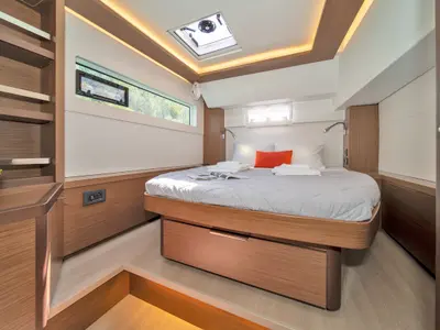 White Pearl, a Lagoon 46 catamaran at Skradin, Croatia