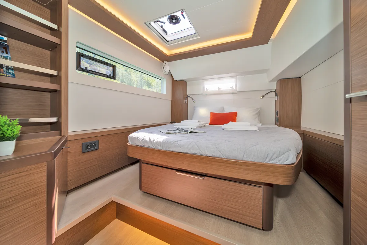 White Pearl, a Lagoon 46 catamaran at Skradin, Croatia