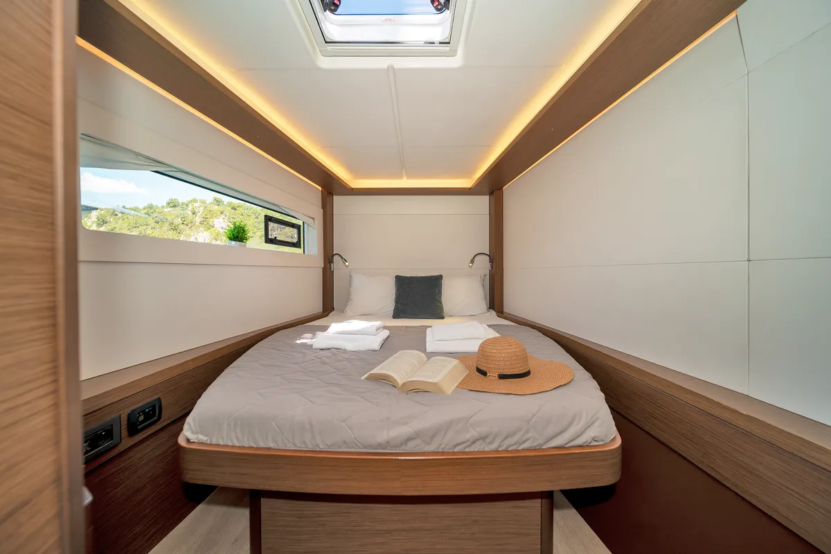White Pearl, a Lagoon 46 catamaran at Skradin, Croatia