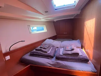 Cabin on Ada 3, a Beneteau Oceanis 45 sailboat at Marmaris, Turkey