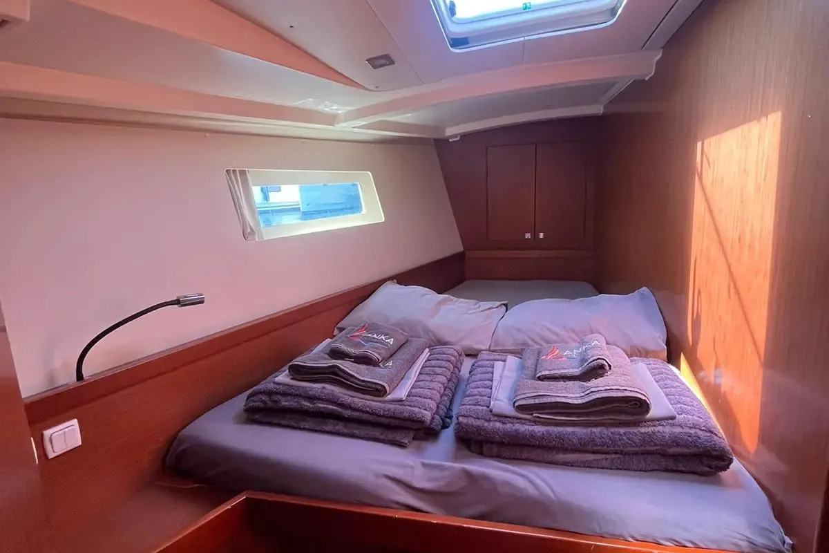 Cabin on Ada 3, a Beneteau Oceanis 45 sailboat at Marmaris, Turkey