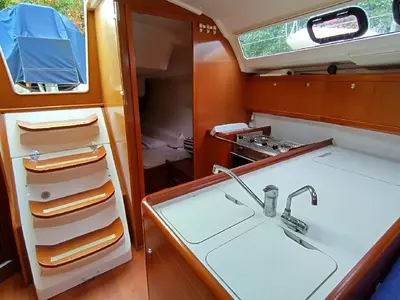 Galley of Bandiagara, a Beneteau Oceanis 37 sailboat at Saint-Cast-le-Guildo, France