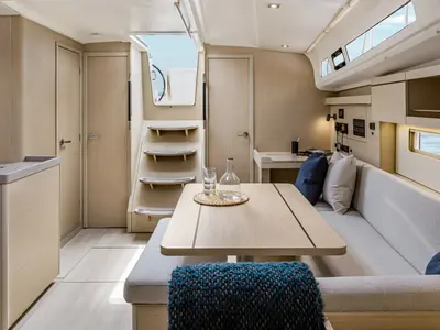 Salon of Ithaca, a Beneteau Oceanis 40.1 sailboat at Athens, Greece