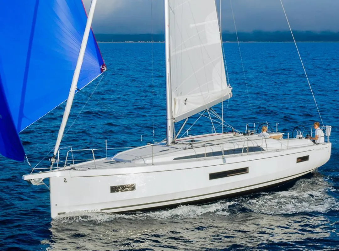 Exterior view of Ithaca, a Beneteau Oceanis 40.1 sailboat at Athens, Greece