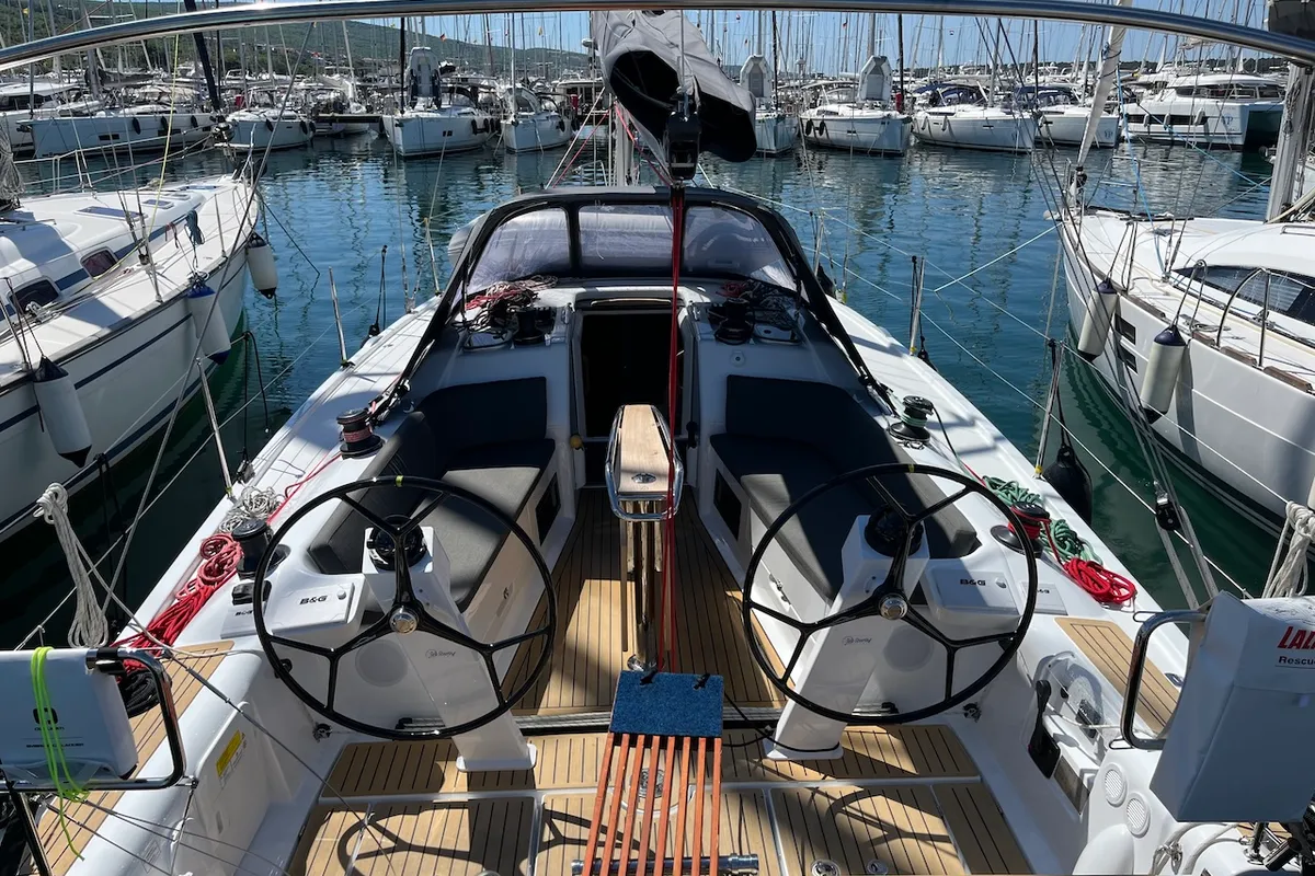 Mrs. Gump, a Dehler 38 SQ sailboat at Punat, Croatia