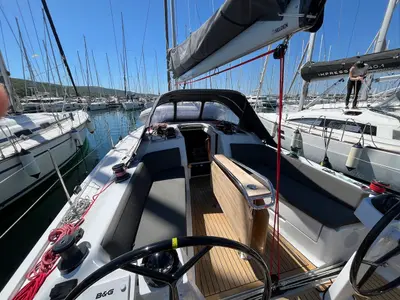 Mrs. Gump, a Dehler 38 SQ sailboat at Punat, Croatia