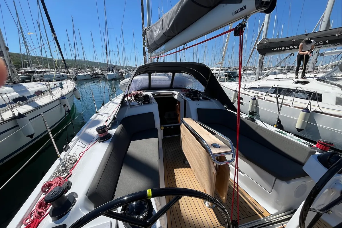 Mrs. Gump, a Dehler 38 SQ sailboat at Punat, Croatia