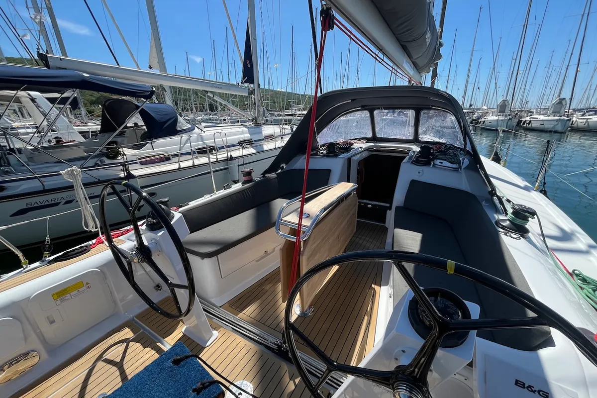 Mrs. Gump, a Dehler 38 SQ sailboat at Punat, Croatia