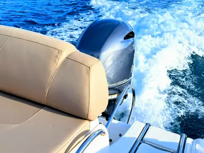 no name, a Sessa Marine Key Largo 27 motorboat at Grad Trogir, Croatia