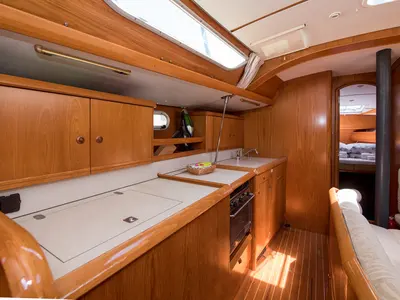 Galley of Palmizana, a Jeanneau Sun Odyssey 42.2 Exclusive sailboat at Grad Trogir, Croatia