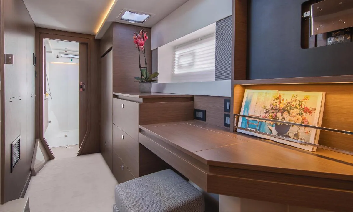 Cabin on Moorings 4200/3 Club, a Leopard 42 catamaran at English Harbour, Antigua and Barbuda