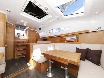 Salon of Kaya, a Elan Impression 40.1 sailboat at Biograd na Moru, Croatia