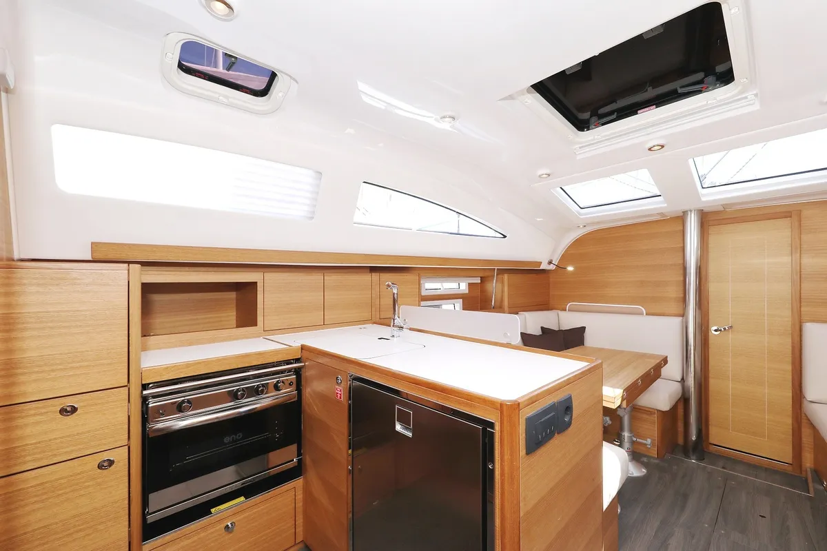 Galley of Kaya, a Elan Impression 40.1 sailboat at Biograd na Moru, Croatia