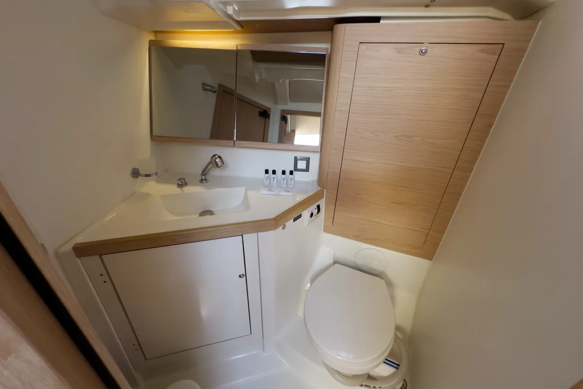 Head on Sail Away (Refit 2025 - A/C - Electric Heads), a Beneteau Oceanis 46.1 sailboat at Athens, Greece