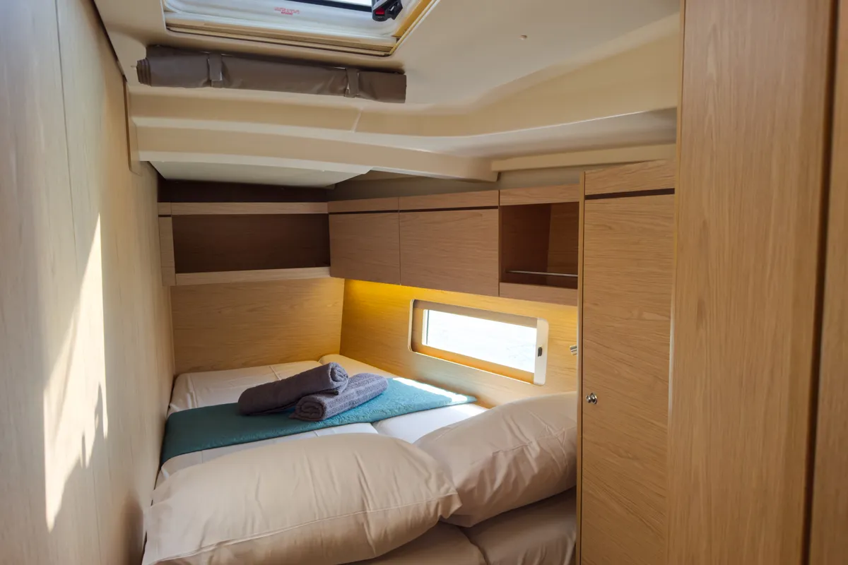 Cabin on Sail Away (Refit 2025 - A/C - Electric Heads), a Beneteau Oceanis 46.1 sailboat at Athens, Greece