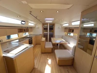 Salon of Sail Away (Refit 2025 - A/C - Electric Heads), a Beneteau Oceanis 46.1 sailboat at Athens, Greece