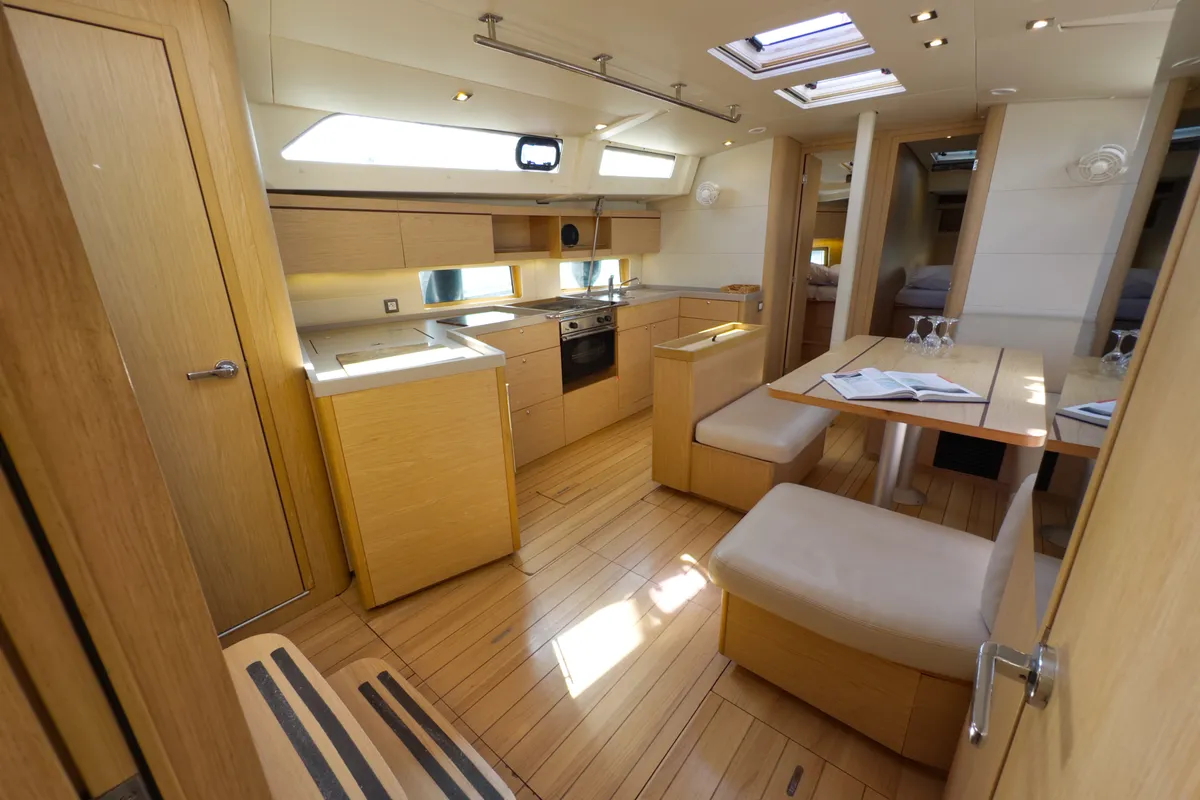 Salon of Sail Away (Refit 2025 - A/C - Electric Heads), a Beneteau Oceanis 46.1 sailboat at Athens, Greece