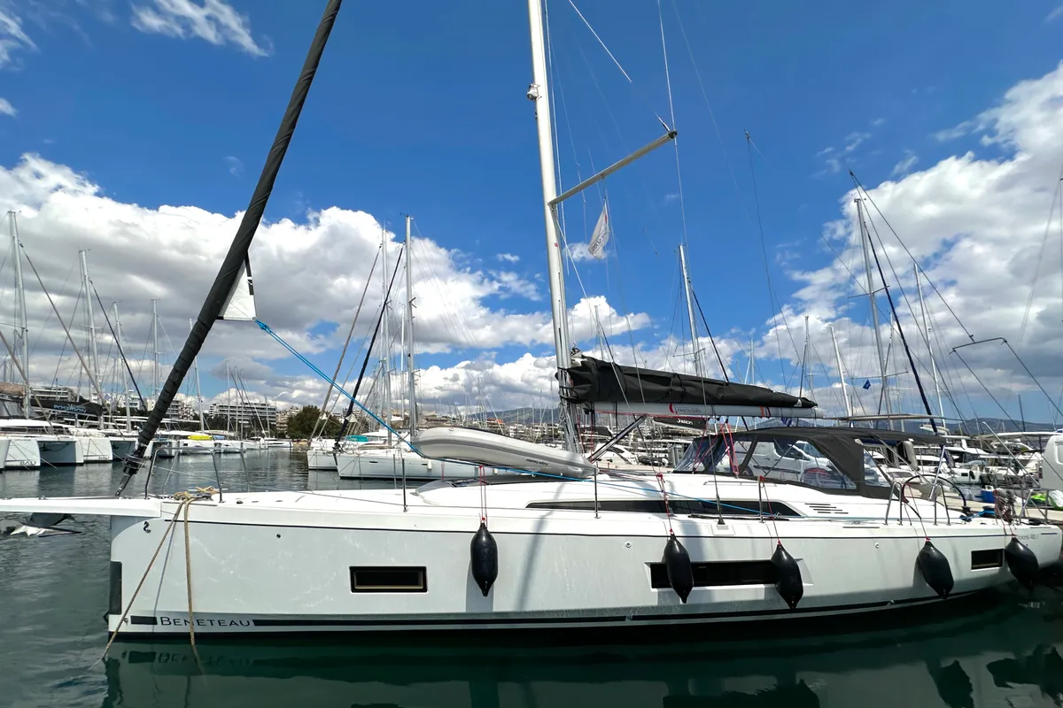 Exterior view of Sail Away (Refit 2025 - A/C - Electric Heads), a Beneteau Oceanis 46.1 sailboat at Athens, Greece