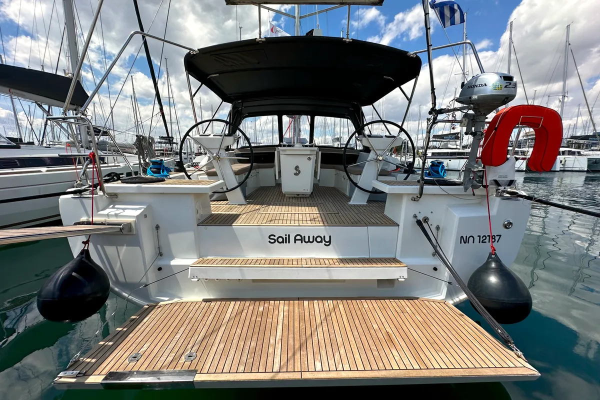Exterior view of Sail Away (Refit 2025 - A/C - Electric Heads), a Beneteau Oceanis 46.1 sailboat at Athens, Greece