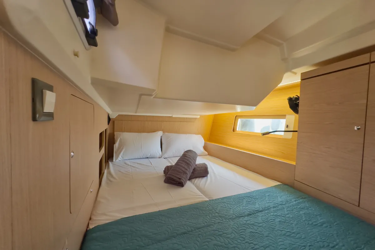 Cabin on Sail Away (Refit 2025 - A/C - Electric Heads), a Beneteau Oceanis 46.1 sailboat at Athens, Greece
