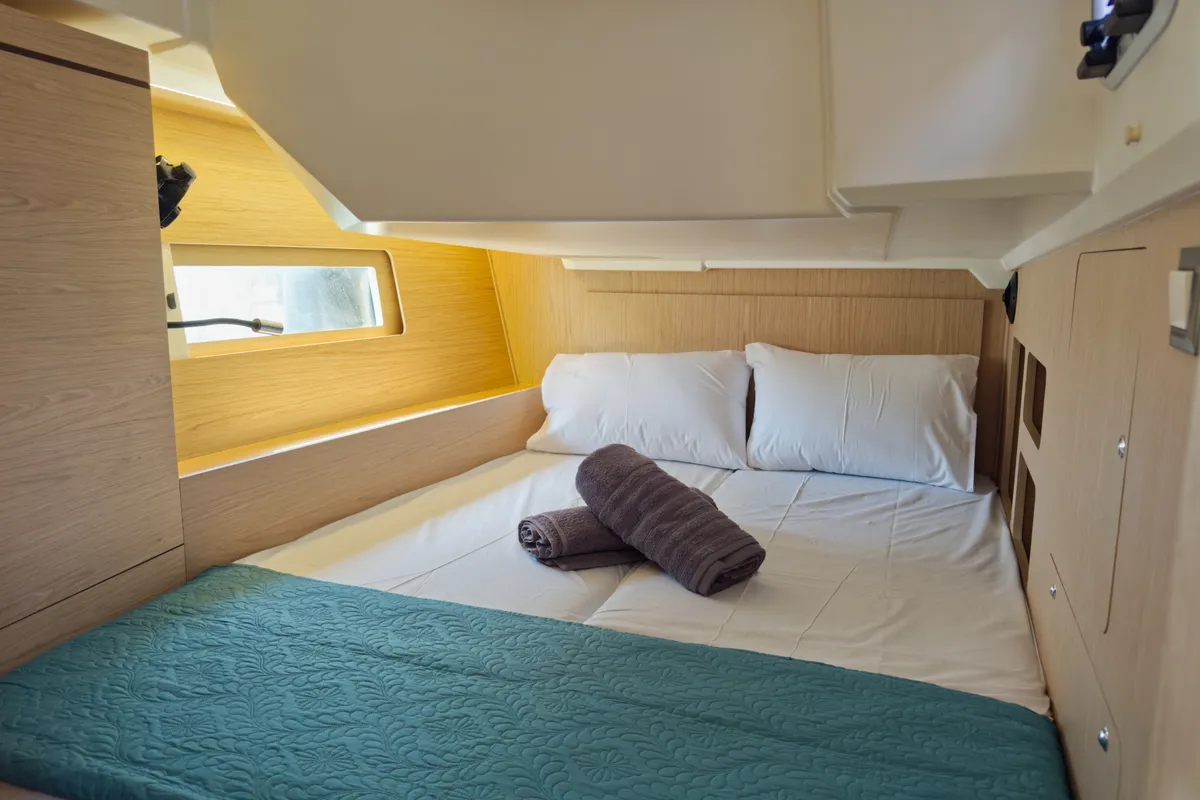 Cabin on Sail Away (Refit 2025 - A/C - Electric Heads), a Beneteau Oceanis 46.1 sailboat at Athens, Greece