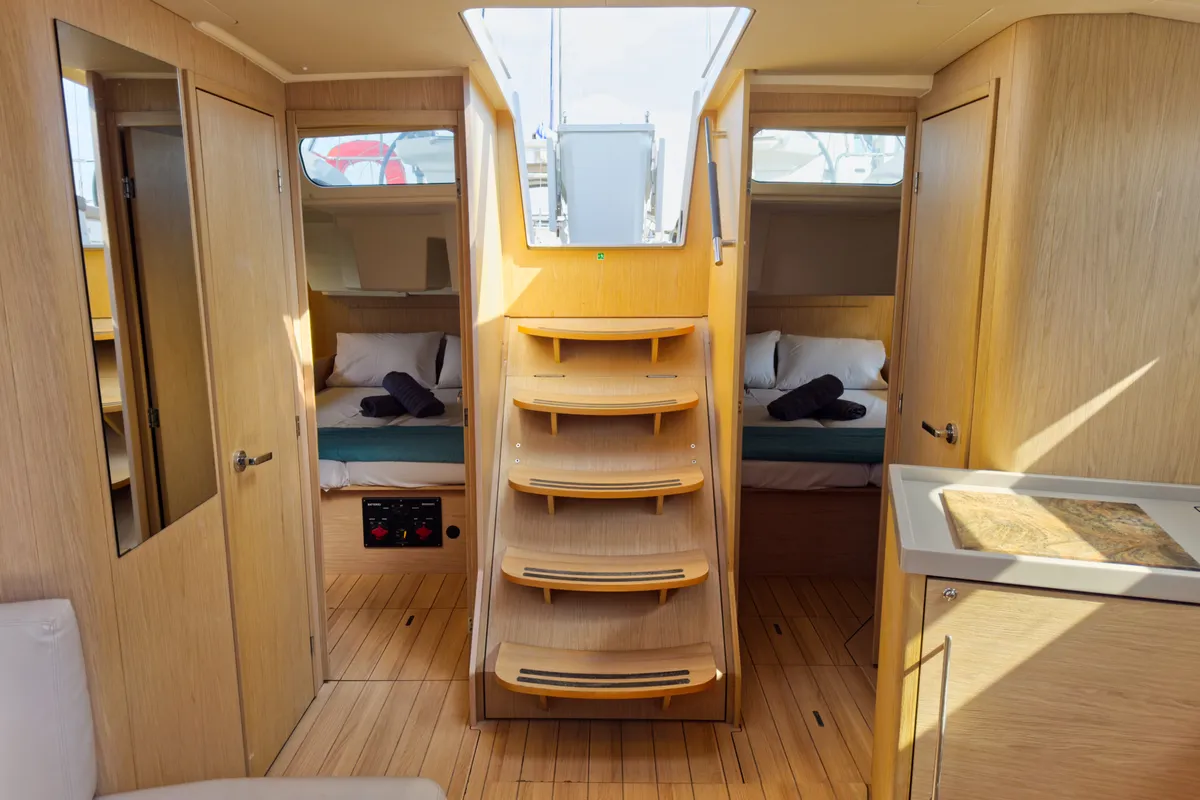 Cabin on Sail Away (Refit 2025 - A/C - Electric Heads), a Beneteau Oceanis 46.1 sailboat at Athens, Greece