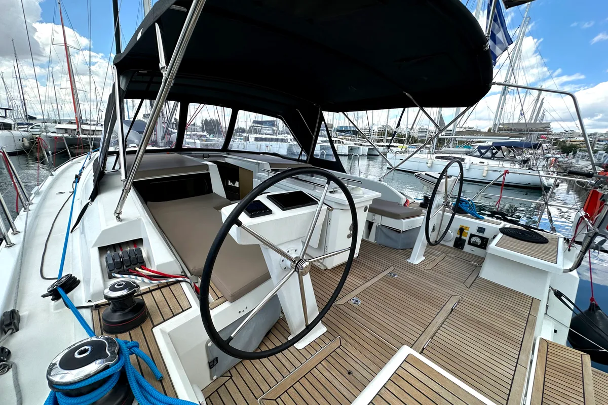Deck of Sail Away (Refit 2025 - A/C - Electric Heads), a Beneteau Oceanis 46.1 sailboat at Athens, Greece