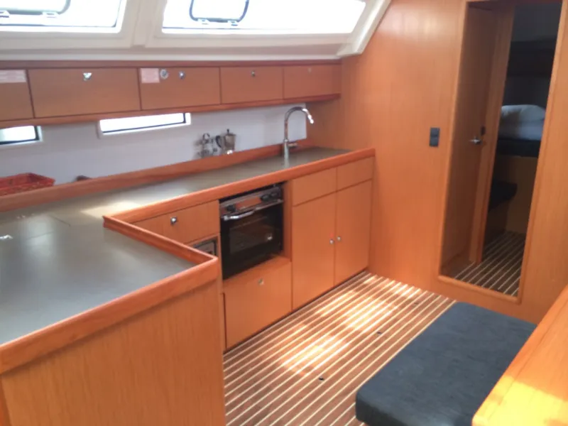 Galley of PROSECCO, a Bavaria Cruiser 46 sailboat at Grad Trogir, Croatia
