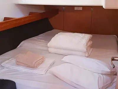 Cabin on PROSECCO, a Bavaria Cruiser 46 sailboat at Grad Trogir, Croatia