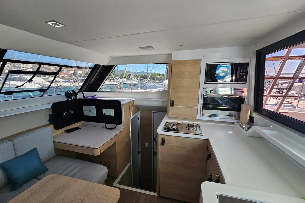 Galley of Cap Bon, a Aventura 37 catamaran at Novi Vinodolski, Croatia