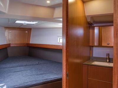 Cabin on Ariti, a Bavaria Cruiser 41 sailboat at Kontokali, Greece
