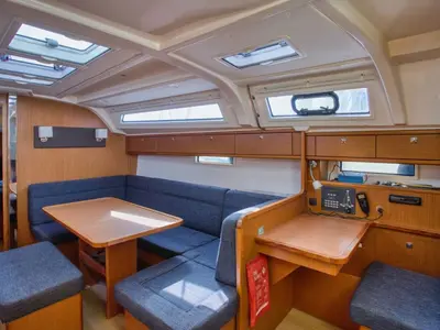 Salon of Ariti, a Bavaria Cruiser 41 sailboat at Kontokali, Greece