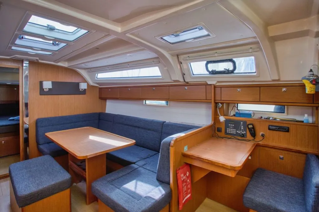 Salon of Ariti, a Bavaria Cruiser 41 sailboat at Kontokali, Greece