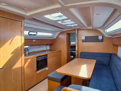 Galley of Ariti, a Bavaria Cruiser 41 sailboat at Kontokali, Greece