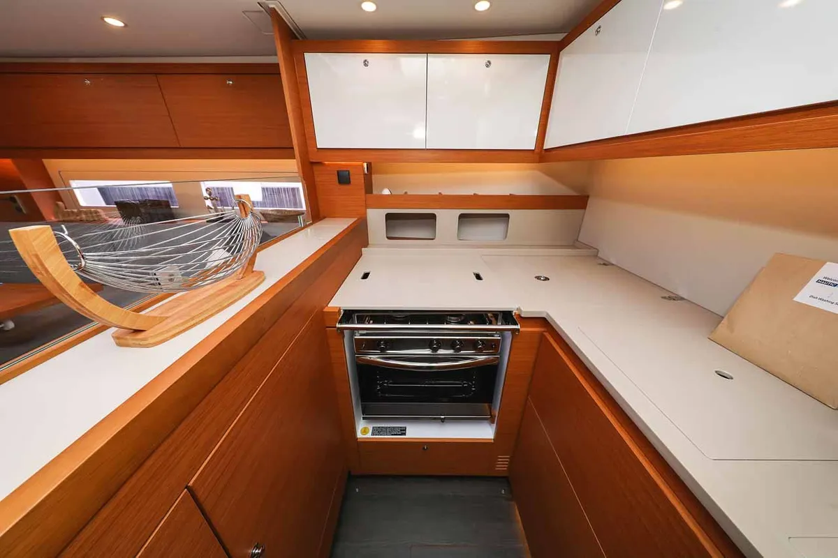 Galley of Musca, a Dufour 530 sailboat at Grad Trogir, Croatia