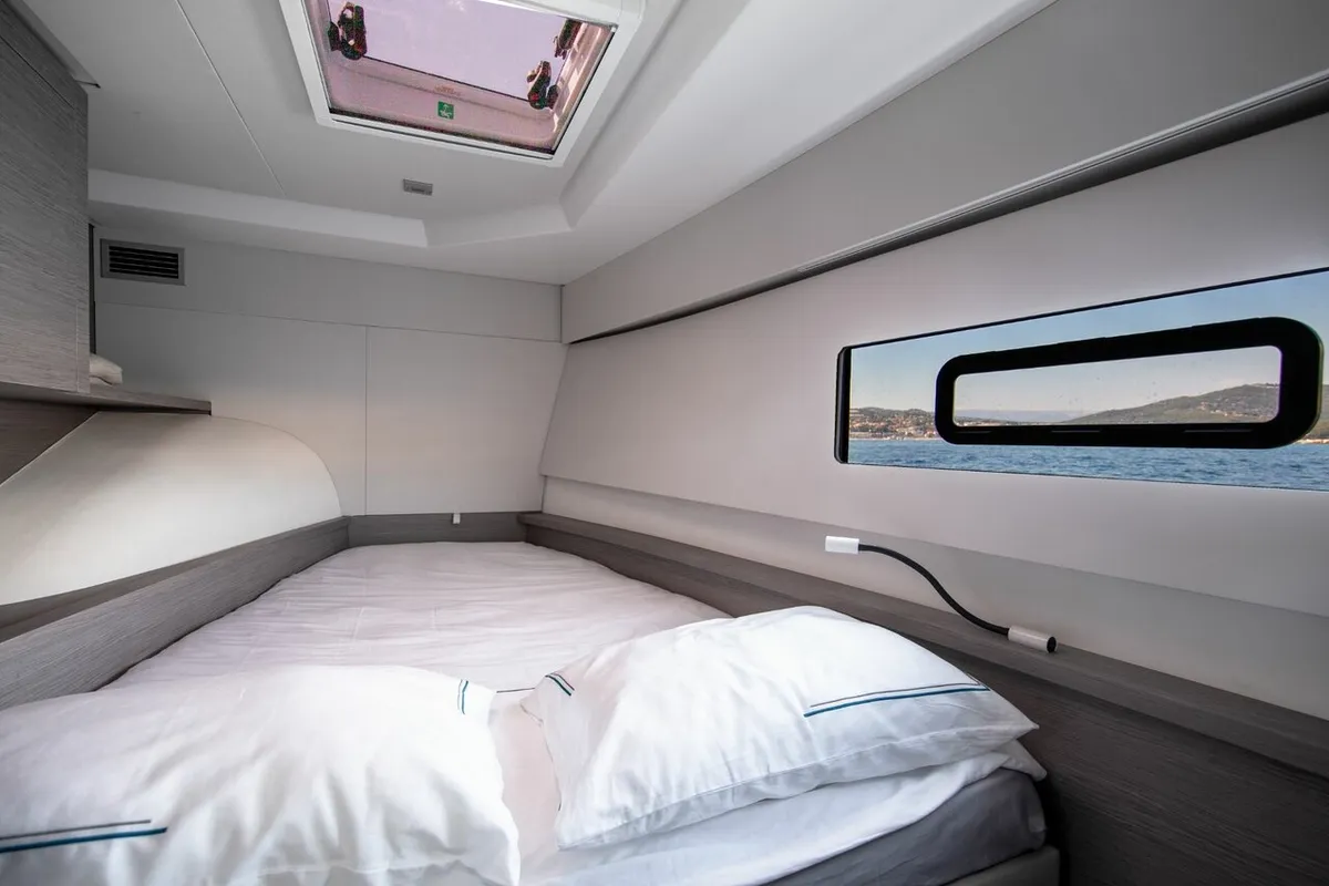 Cabin on Dana, a Fountaine Pajot MY4.S catamaran at Seget Donji, Croatia
