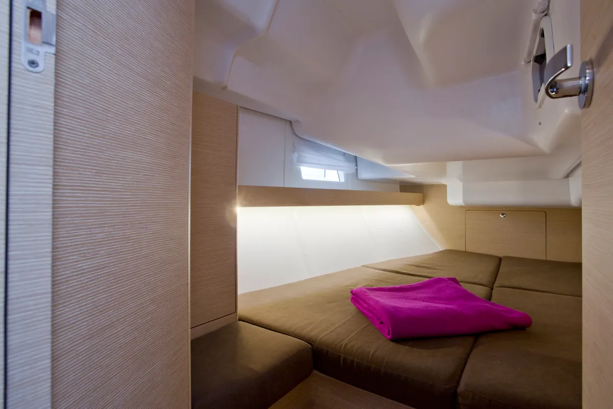 Cabin on Tariq, a Elan Impression 40 sailboat at Mali Lošinj, Croatia