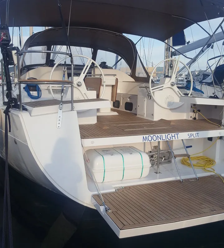 Moonlight, a Elan Impression 50 sailboat at Grad Biograd na Moru, Croatia