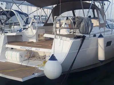 Moonlight, a Elan Impression 50 sailboat at Grad Biograd na Moru, Croatia