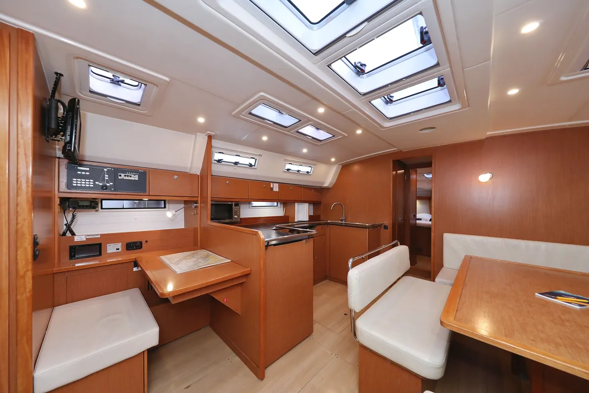 Salon of Siegal, a Bavaria Cruiser 50 sailboat at Grad Biograd na Moru, Croatia