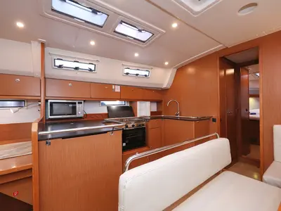 Galley of Siegal, a Bavaria Cruiser 50 sailboat at Grad Biograd na Moru, Croatia