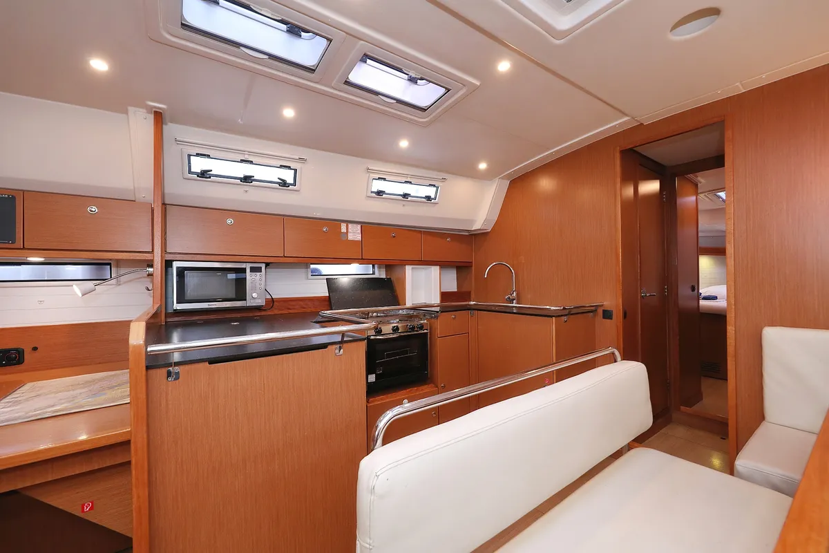 Galley of Siegal, a Bavaria Cruiser 50 sailboat at Grad Biograd na Moru, Croatia