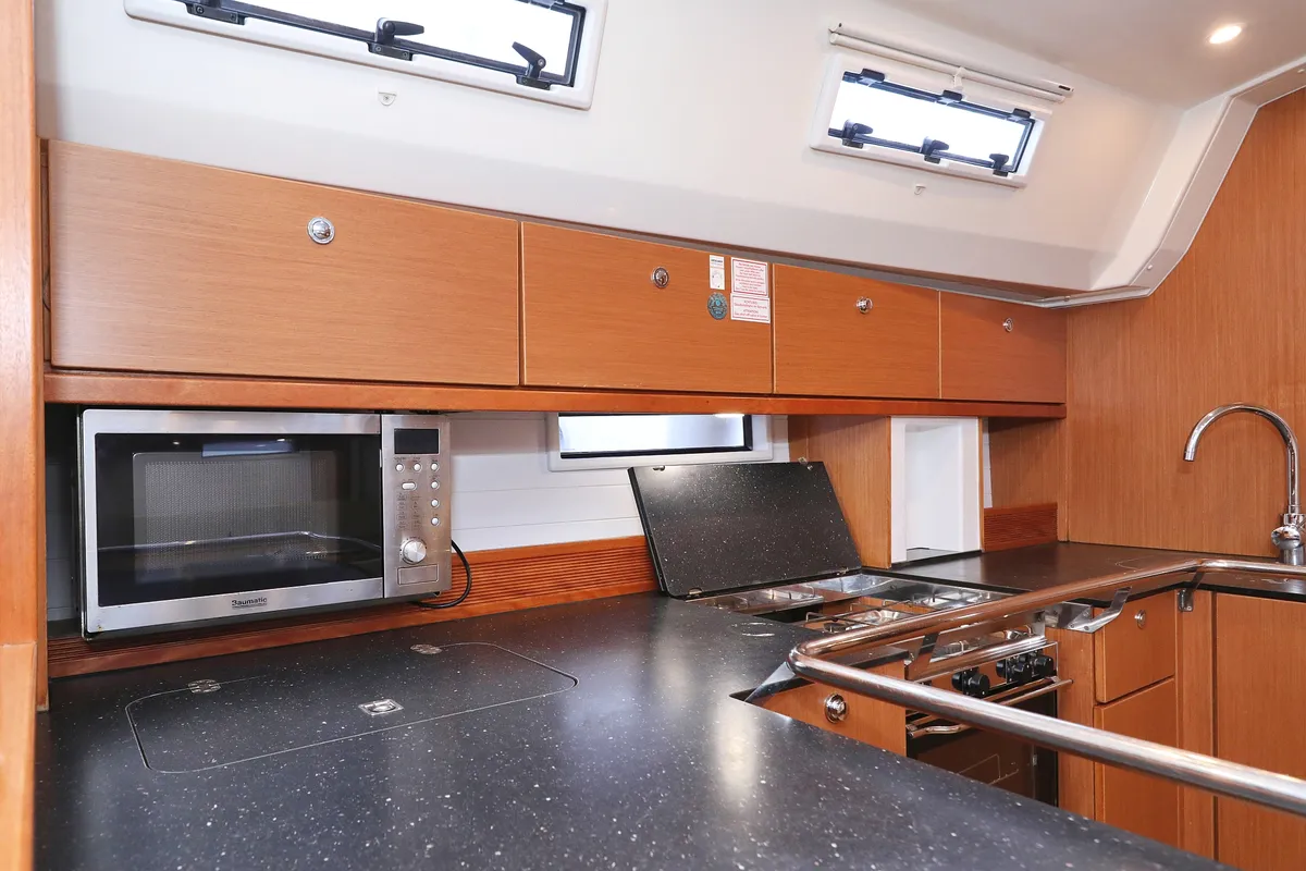 Galley of Siegal, a Bavaria Cruiser 50 sailboat at Grad Biograd na Moru, Croatia