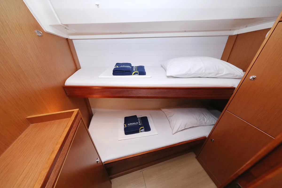 Cabin on Siegal, a Bavaria Cruiser 50 sailboat at Grad Biograd na Moru, Croatia