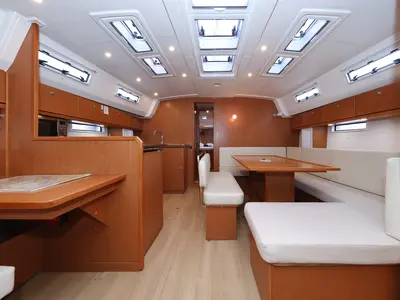 Salon of Siegal, a Bavaria Cruiser 50 sailboat at Grad Biograd na Moru, Croatia