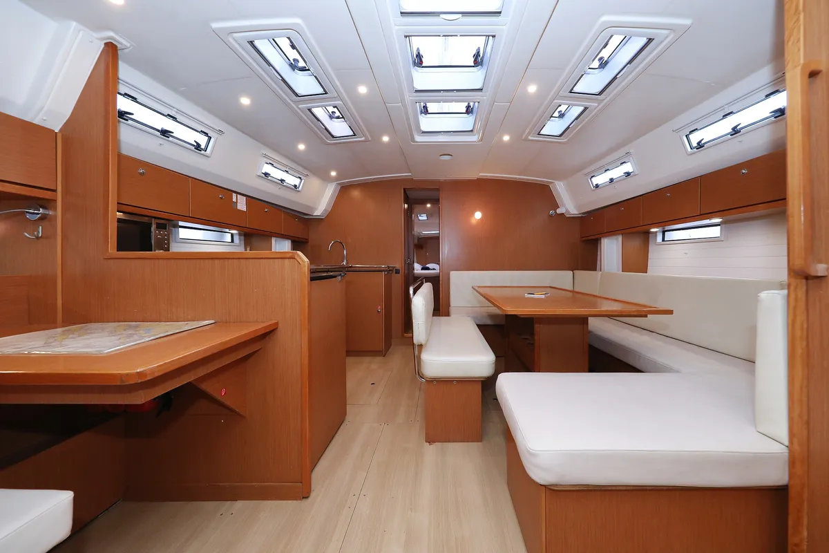 Salon of Siegal, a Bavaria Cruiser 50 sailboat at Grad Biograd na Moru, Croatia