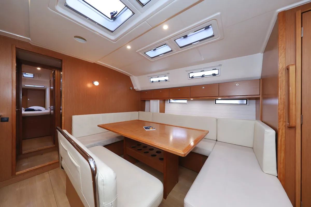 Salon of Siegal, a Bavaria Cruiser 50 sailboat at Grad Biograd na Moru, Croatia