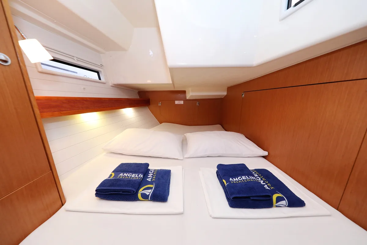 Cabin on Siegal, a Bavaria Cruiser 50 sailboat at Grad Biograd na Moru, Croatia