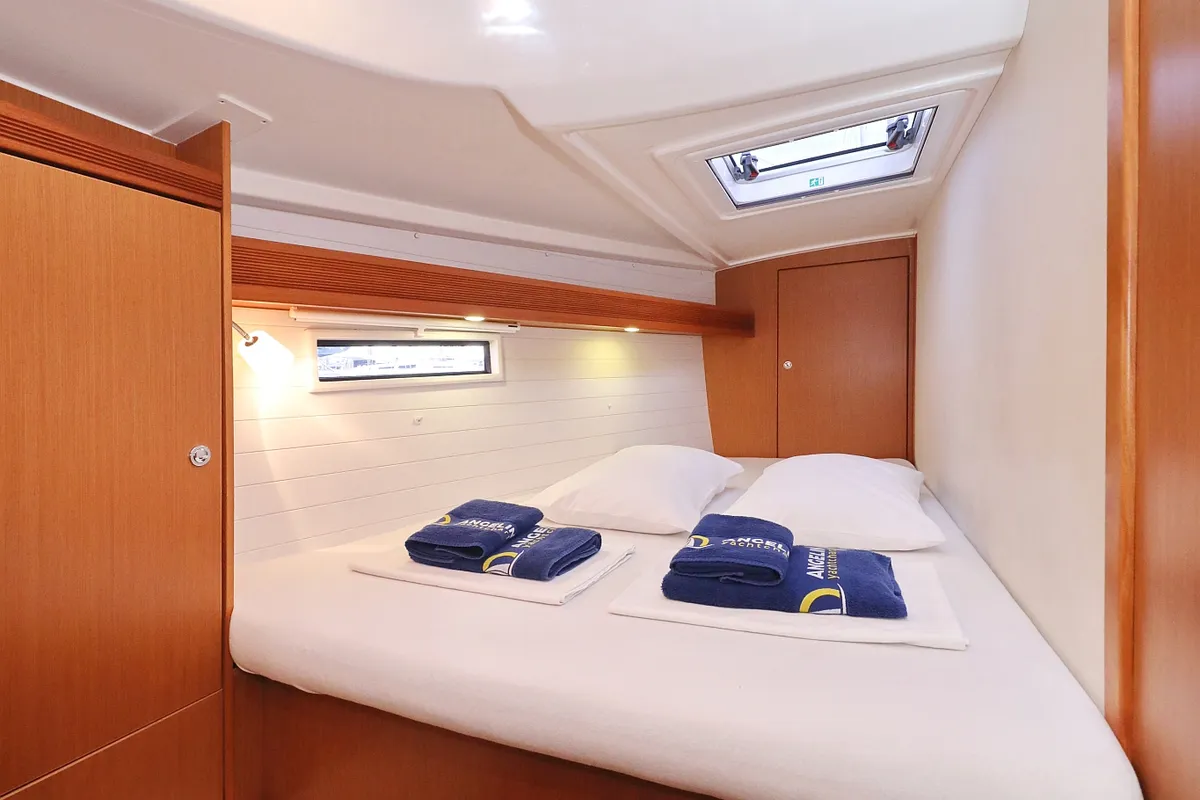 Cabin on Siegal, a Bavaria Cruiser 50 sailboat at Grad Biograd na Moru, Croatia