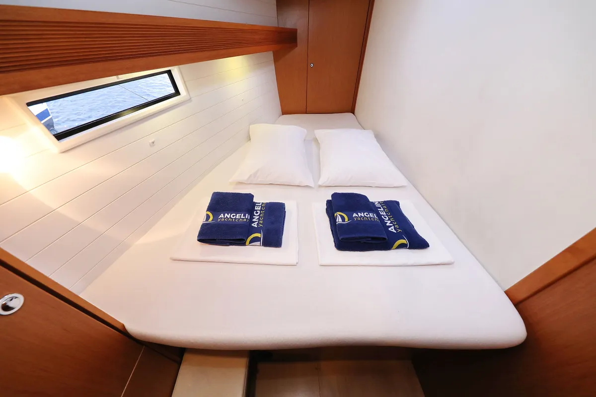 Cabin on Siegal, a Bavaria Cruiser 50 sailboat at Grad Biograd na Moru, Croatia